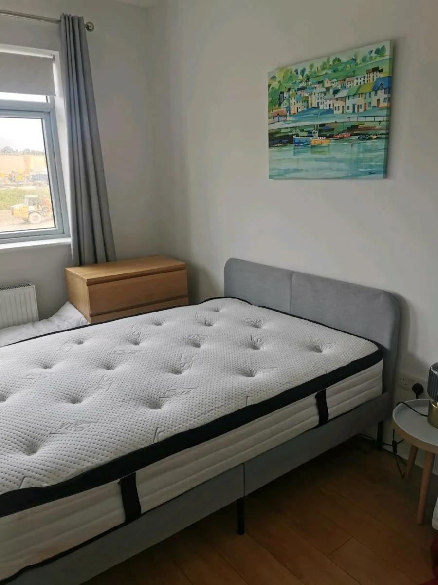Double upholstered Bedframe and mattress - Image 3