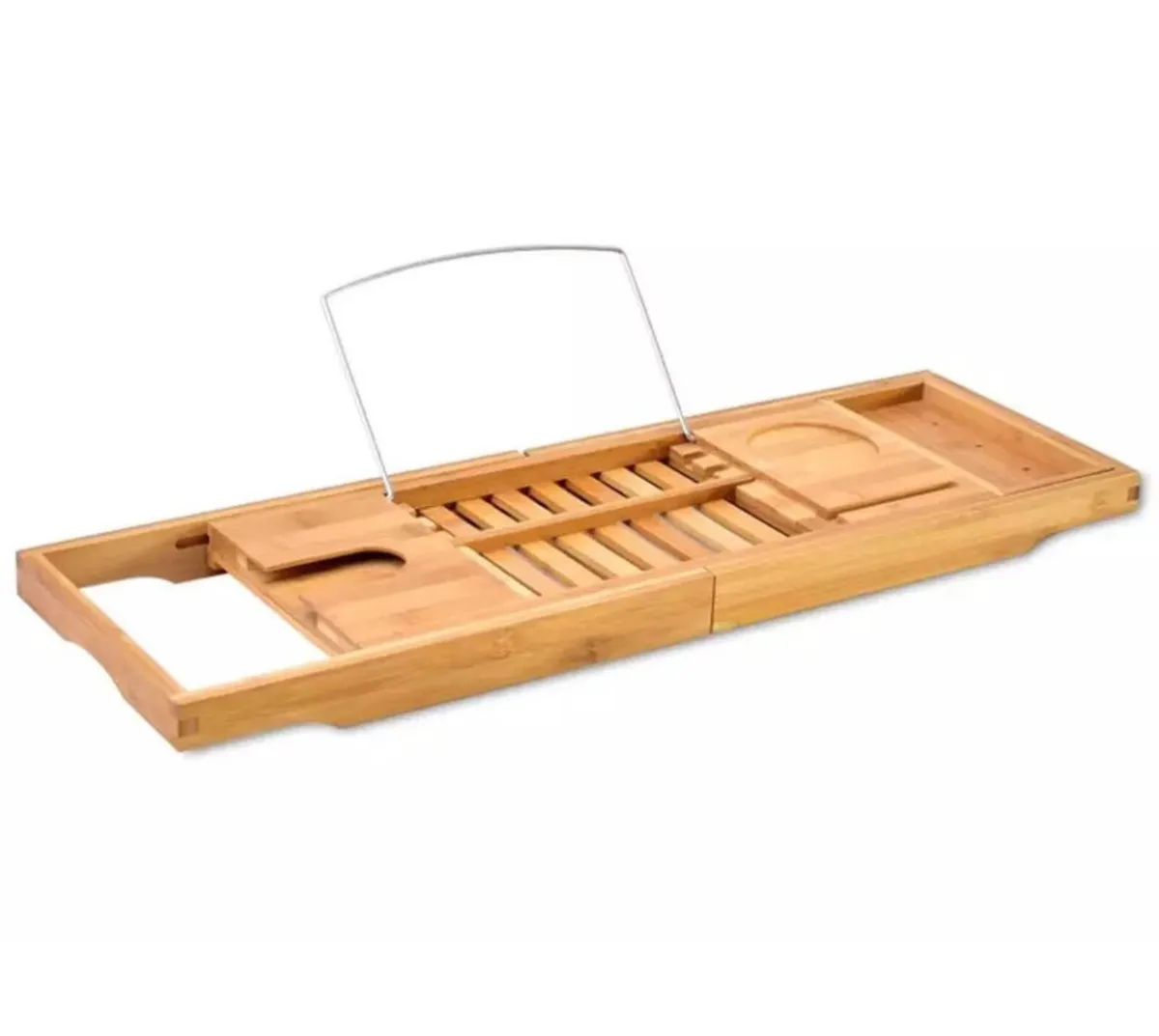 Bamboo Bath Caddy Tray Bamboo Tidy Caddy NEW - Image 3