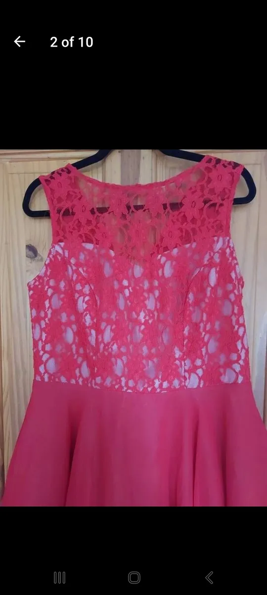 Teatro red lace mini dress (free postage) - Image 2