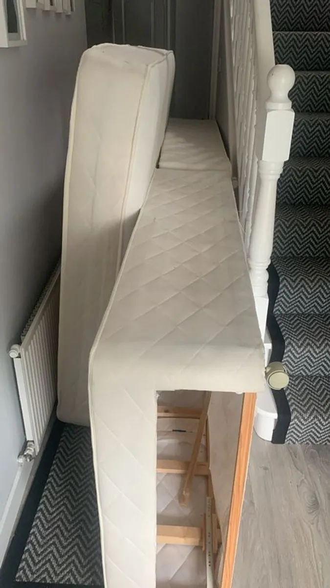 king size mattress and bed frame with drawers - Image 1