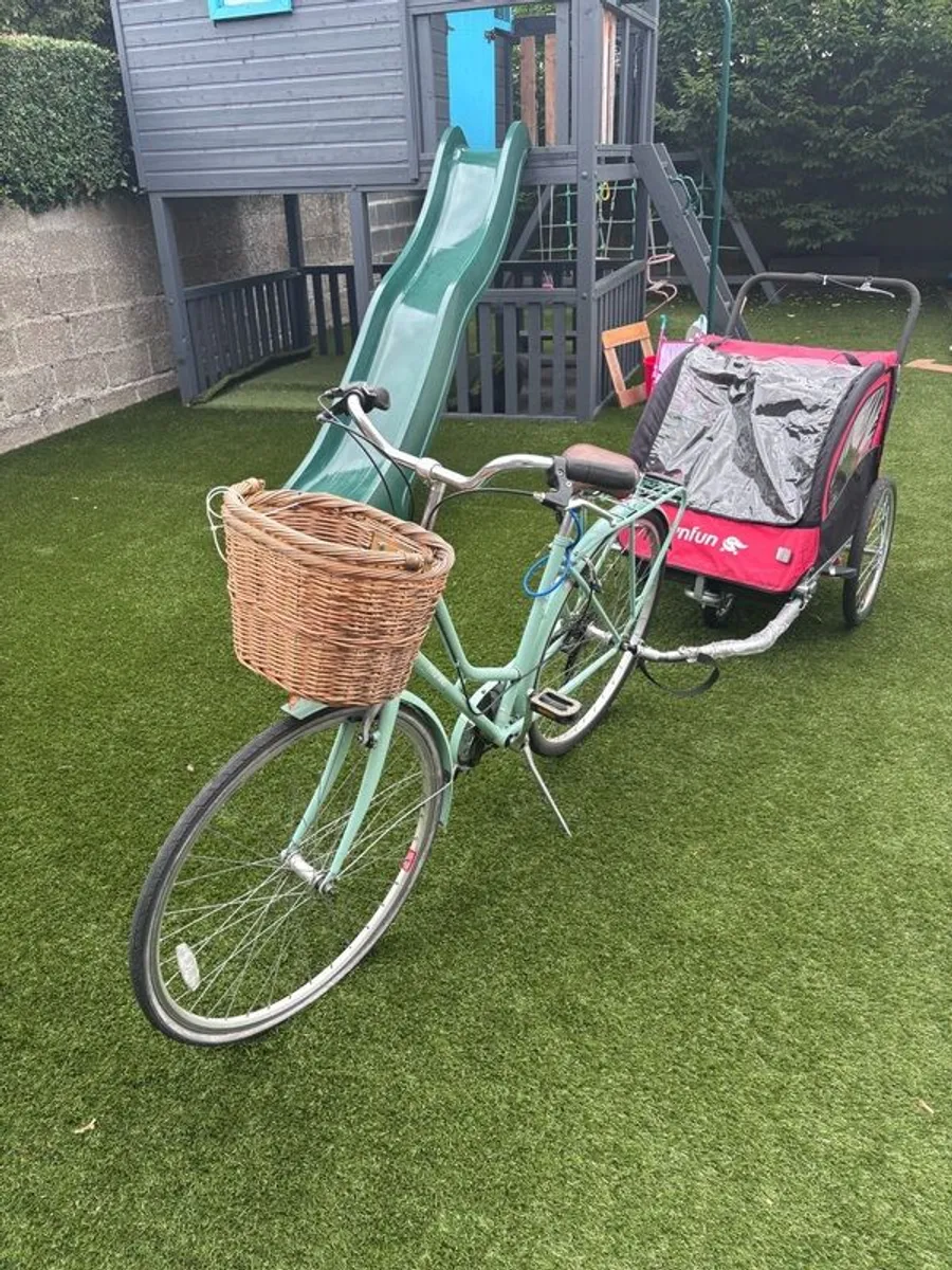 Ladies bike with attached trailer for children - Image 3