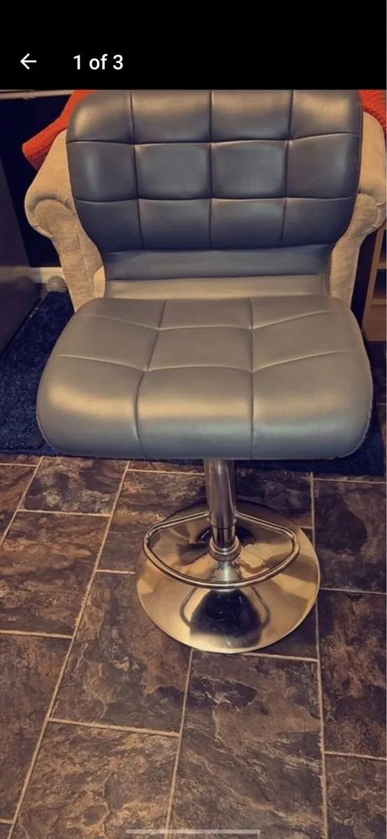 2 lazio grey bar stools - Image 2