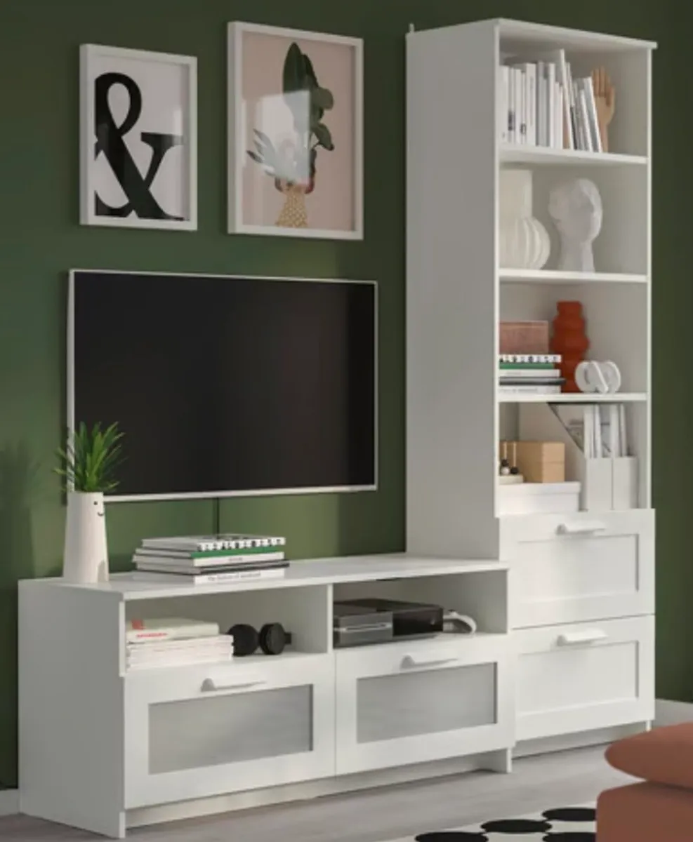 IKEA TV & Tall storage units ( combo) white - Image 4