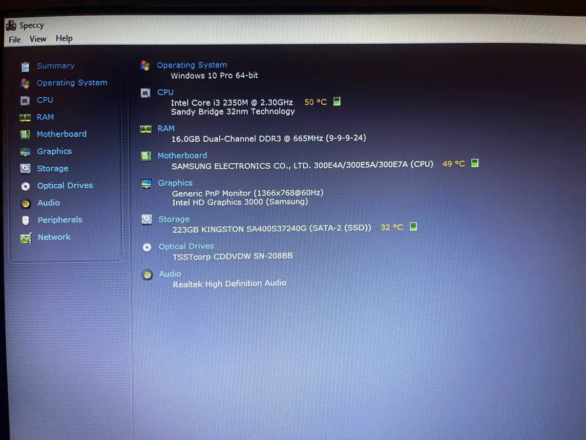 Samsung E300-i3 CPU-16GB Ram-240GB SSD - Image 3