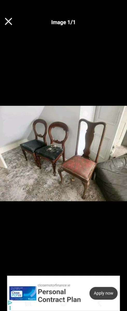 3 mahogany antique chairs