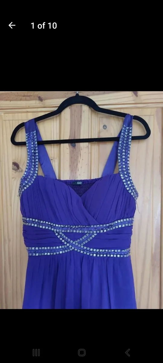 Quiz purple maxi/debs dress (free postage) - Image 2