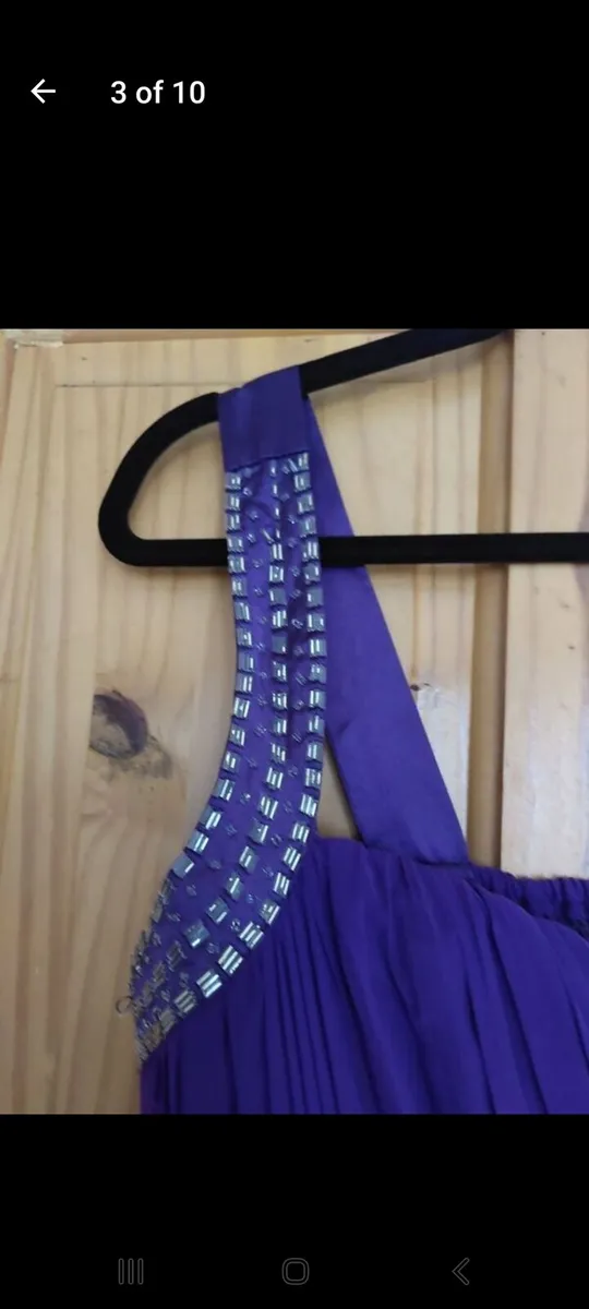 Quiz purple maxi/debs dress (free postage) - Image 3
