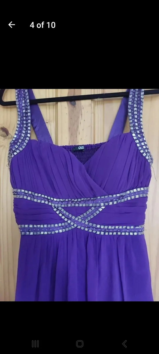 Quiz purple maxi/debs dress (free postage) - Image 4