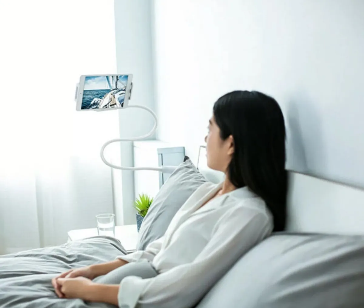 Gooseneck Lazy Bed Clamp iPad Tablet Holder - Image 4
