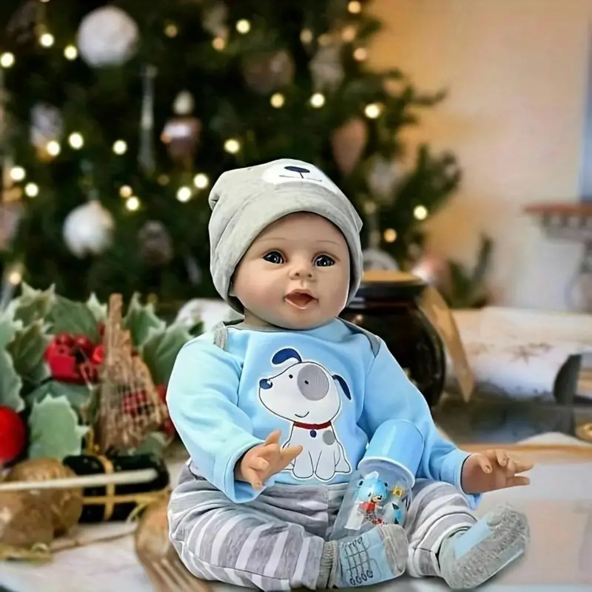 Reborn Baby Doll, 55 cm Handmade Lifelike Vinyl Ba - Image 4