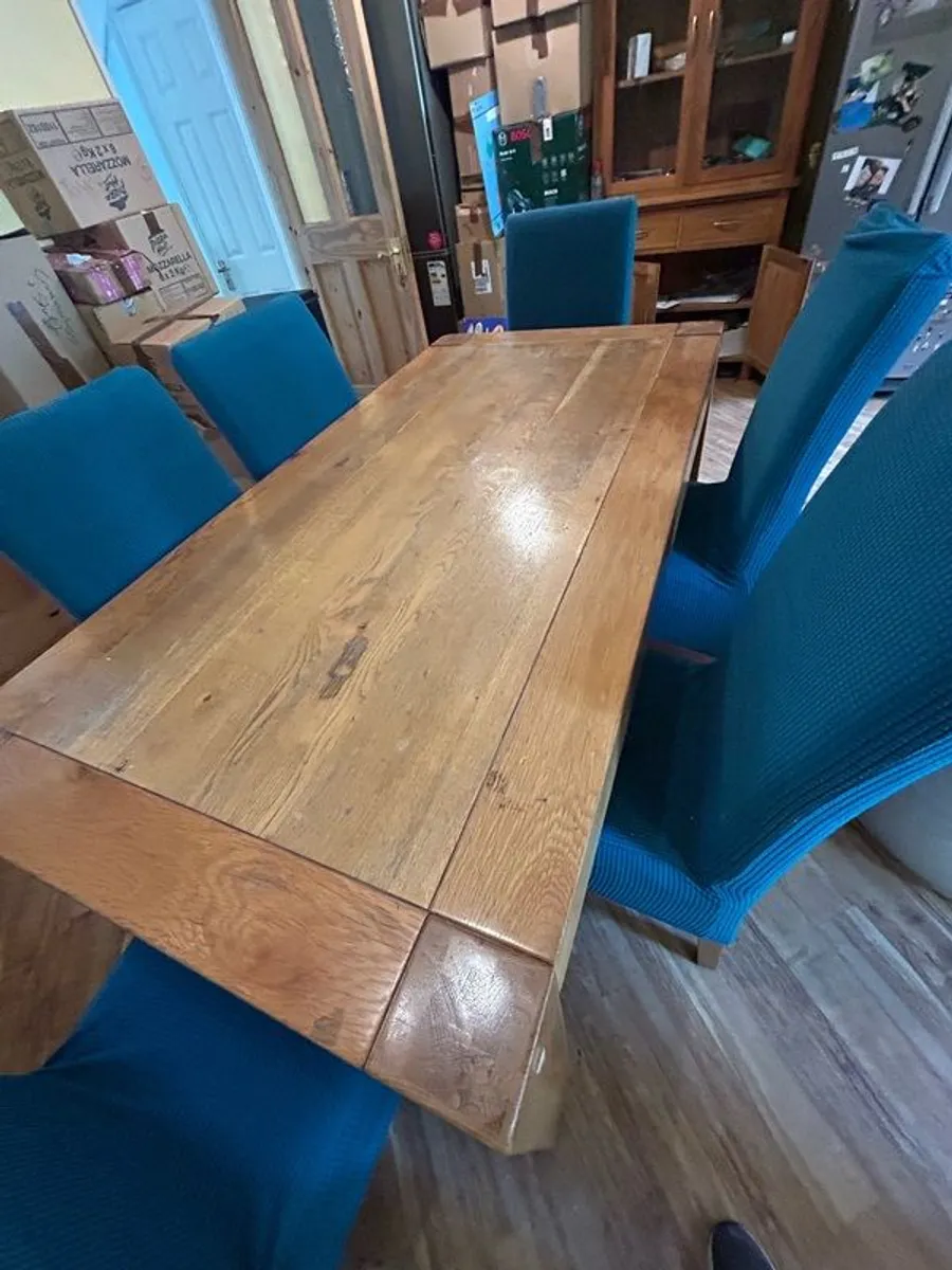 Solid Oak Dining Table - Image 2