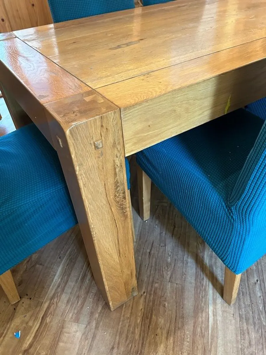 Solid Oak Dining Table - Image 3