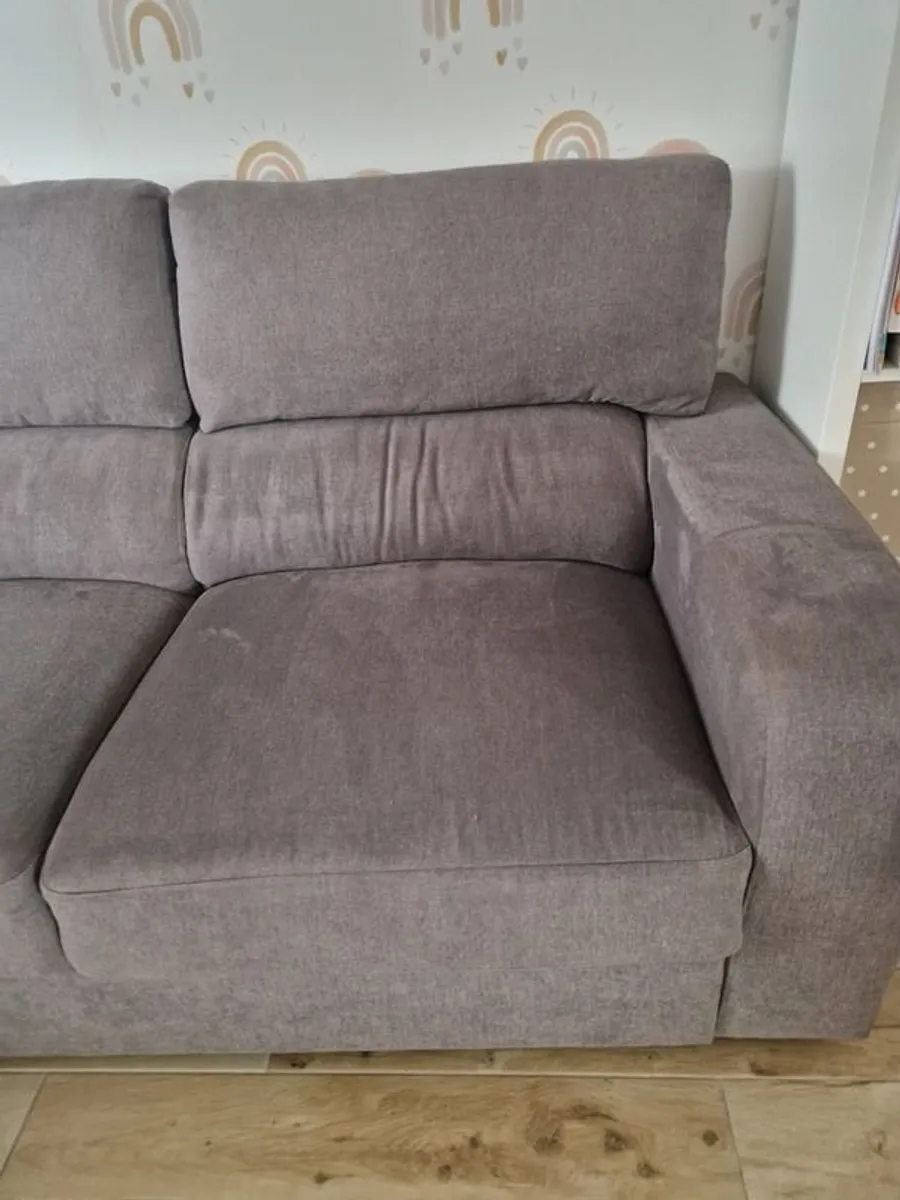Grey Left Hand Chaise Couch - Image 2