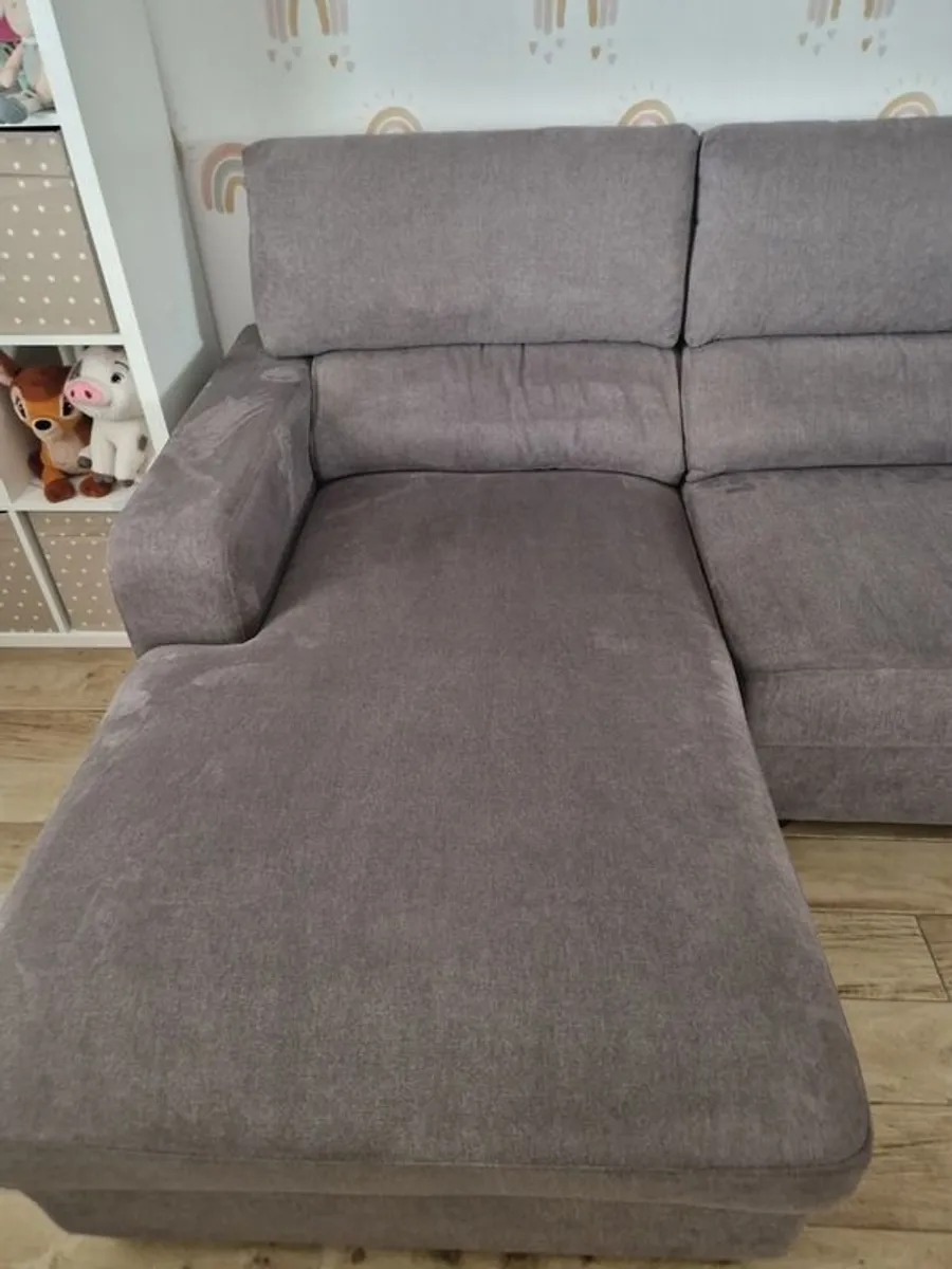 Grey Left Hand Chaise Couch - Image 4