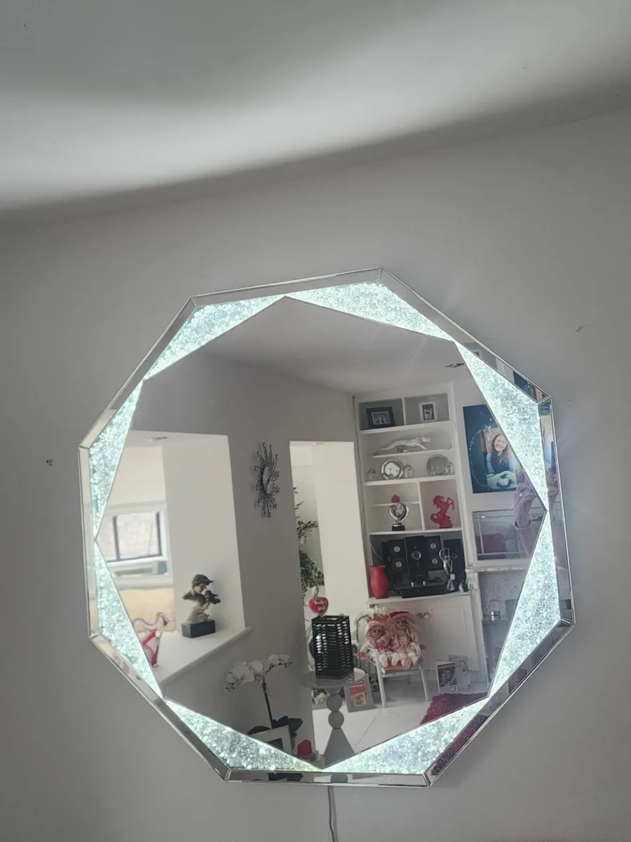 Beautiful LED Hexagonal  lighted mirror - Image 2