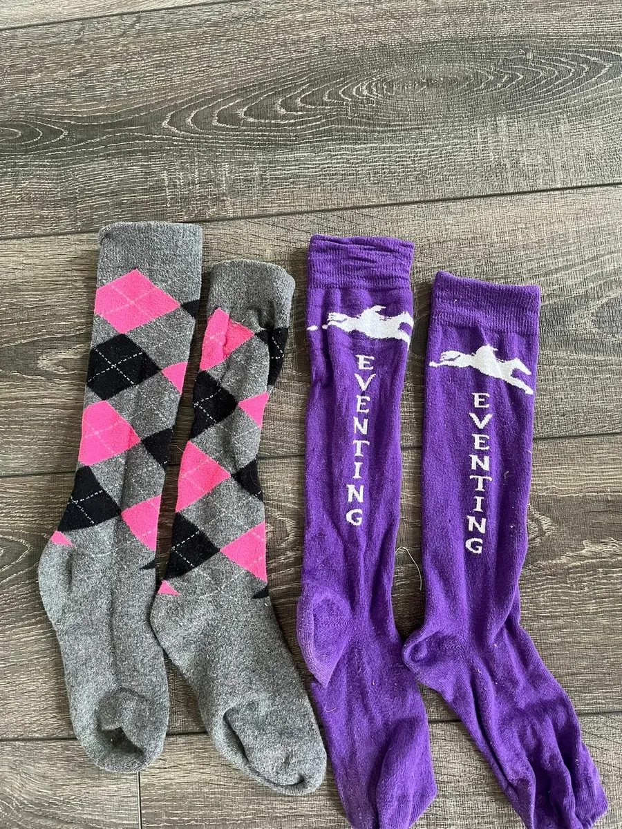 Horse riding socks and whip - Image 1