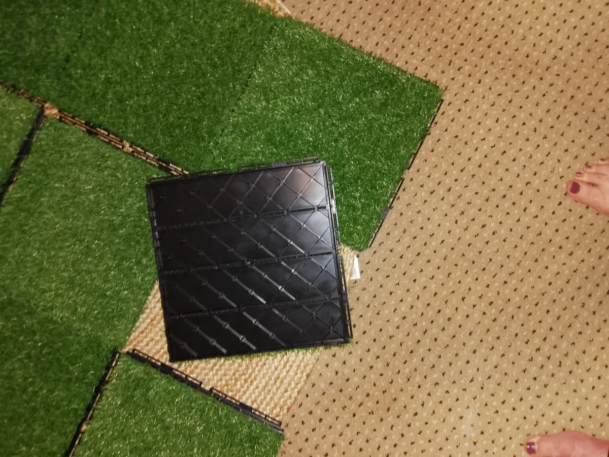 Ikea Runnen outdoor floor decking tiles & edging - Image 4