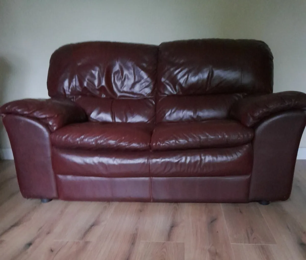 Two seater leather couch