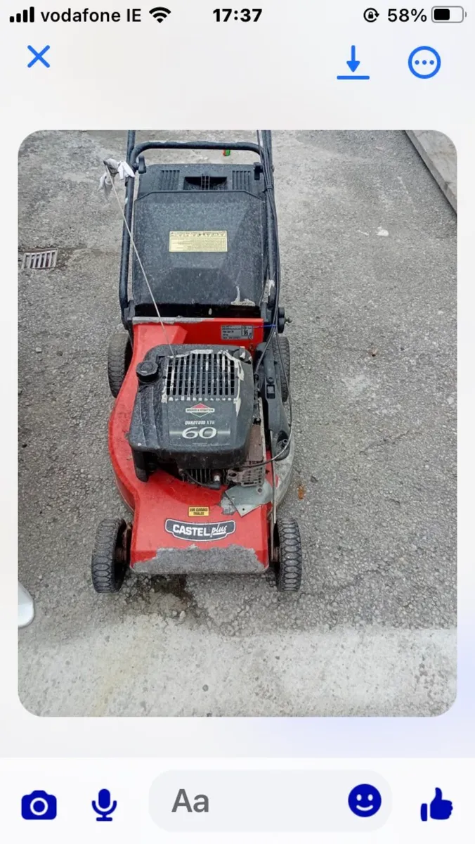 2 lawnmowers for parts, engines good - Image 1