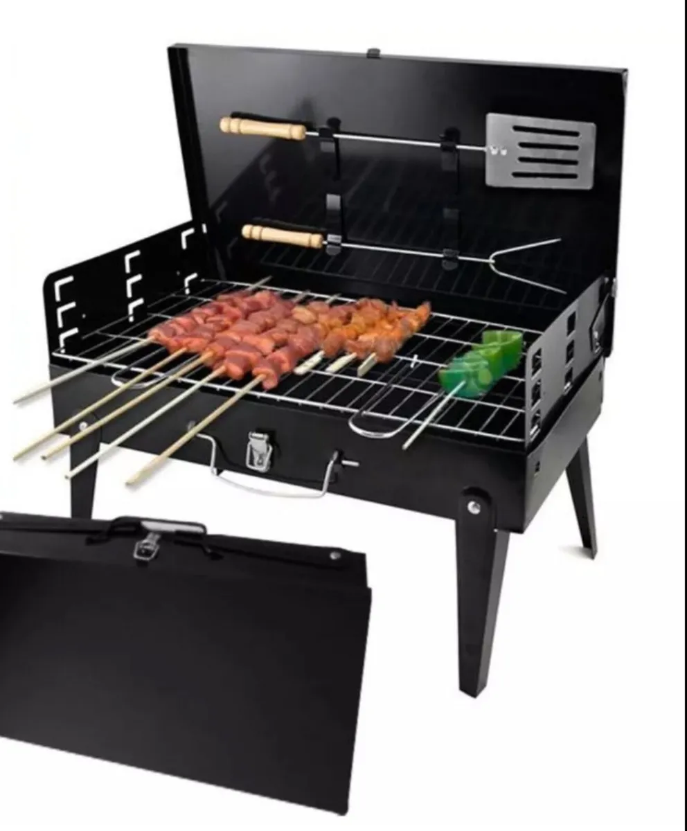 Portable BBQ Grill Barbecue & Utensils NEW - Image 1