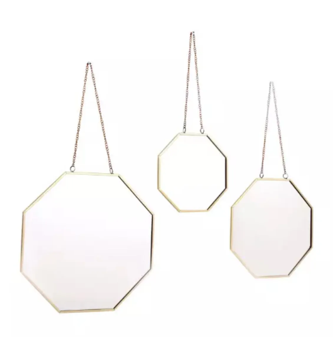 Set of 3 Octagonal Mirrors NEW - Image 2