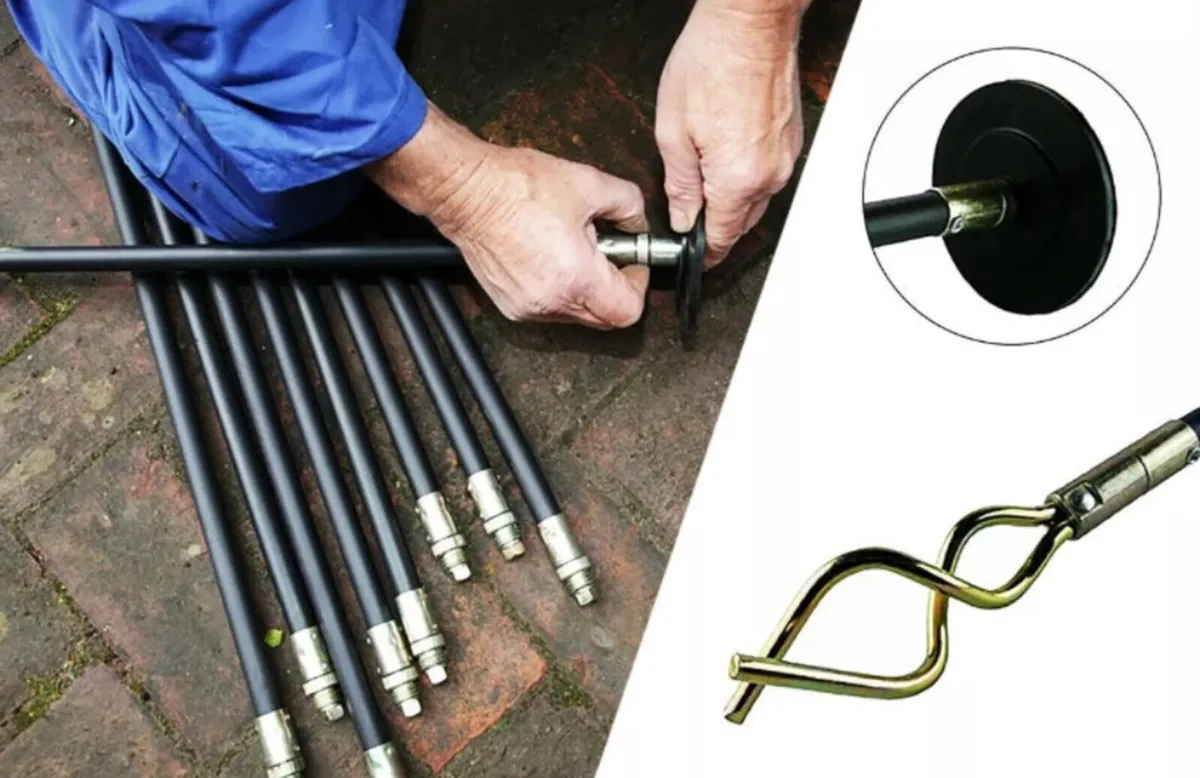 12 Piece Drain Rods Plumbing Set NEW - Image 2