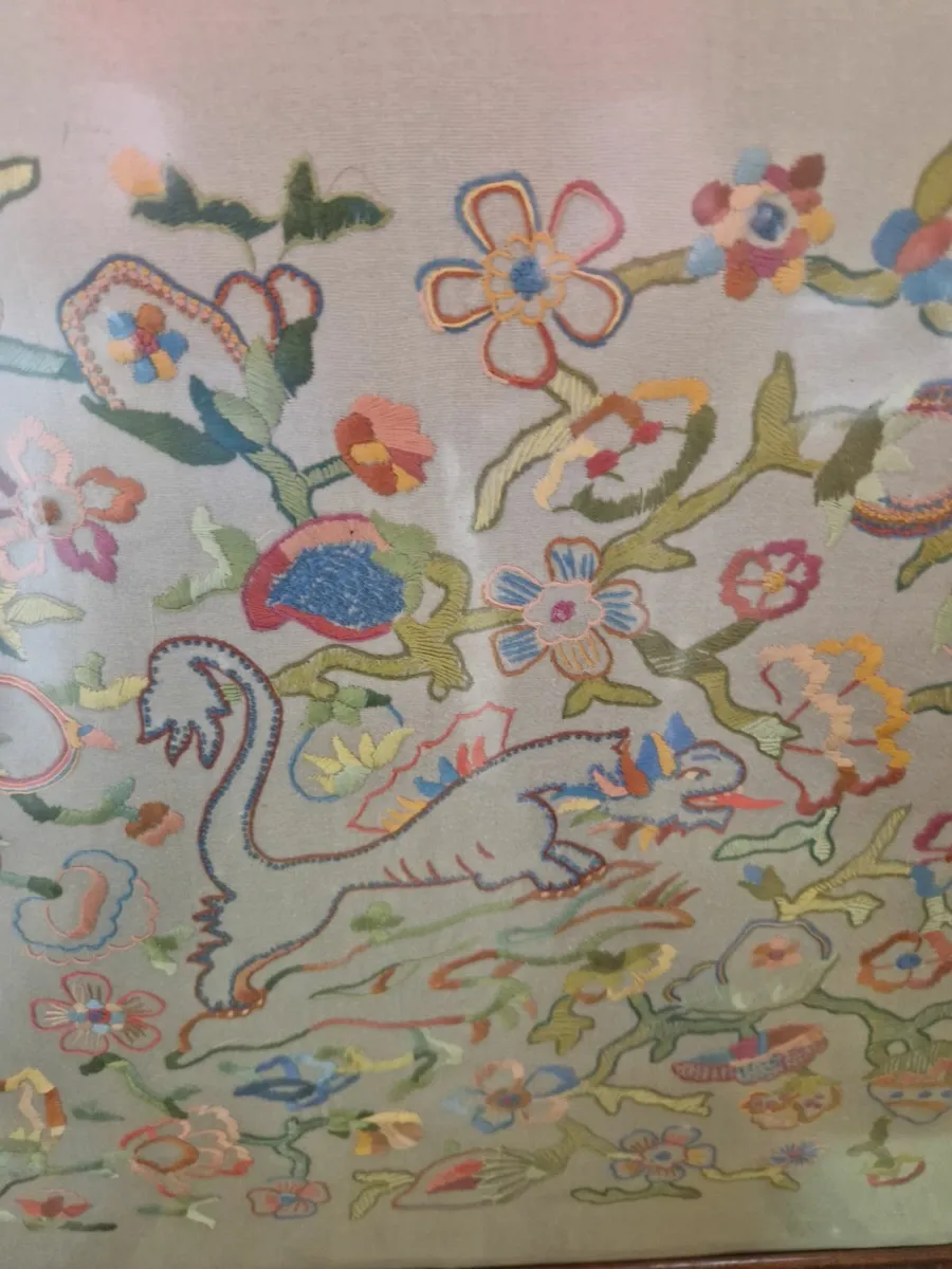 Vintage Antique Tapestry Fire Guard - Image 3