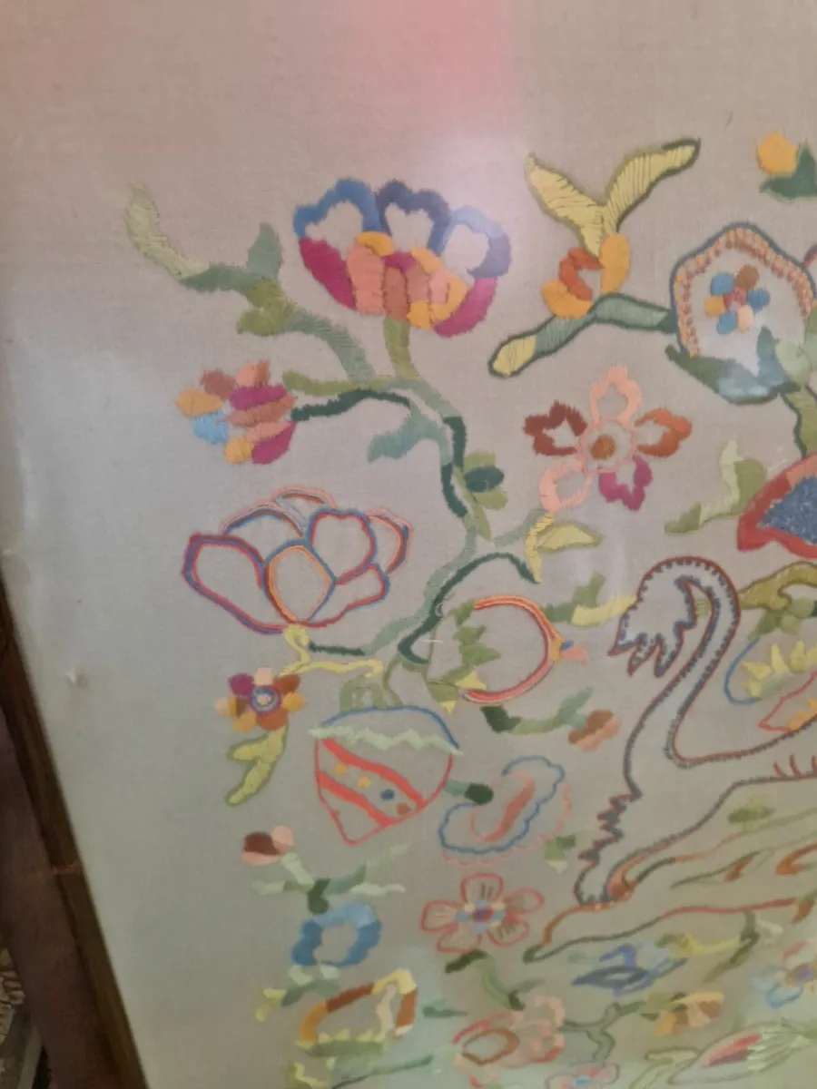 Vintage Antique Tapestry Fire Guard - Image 4