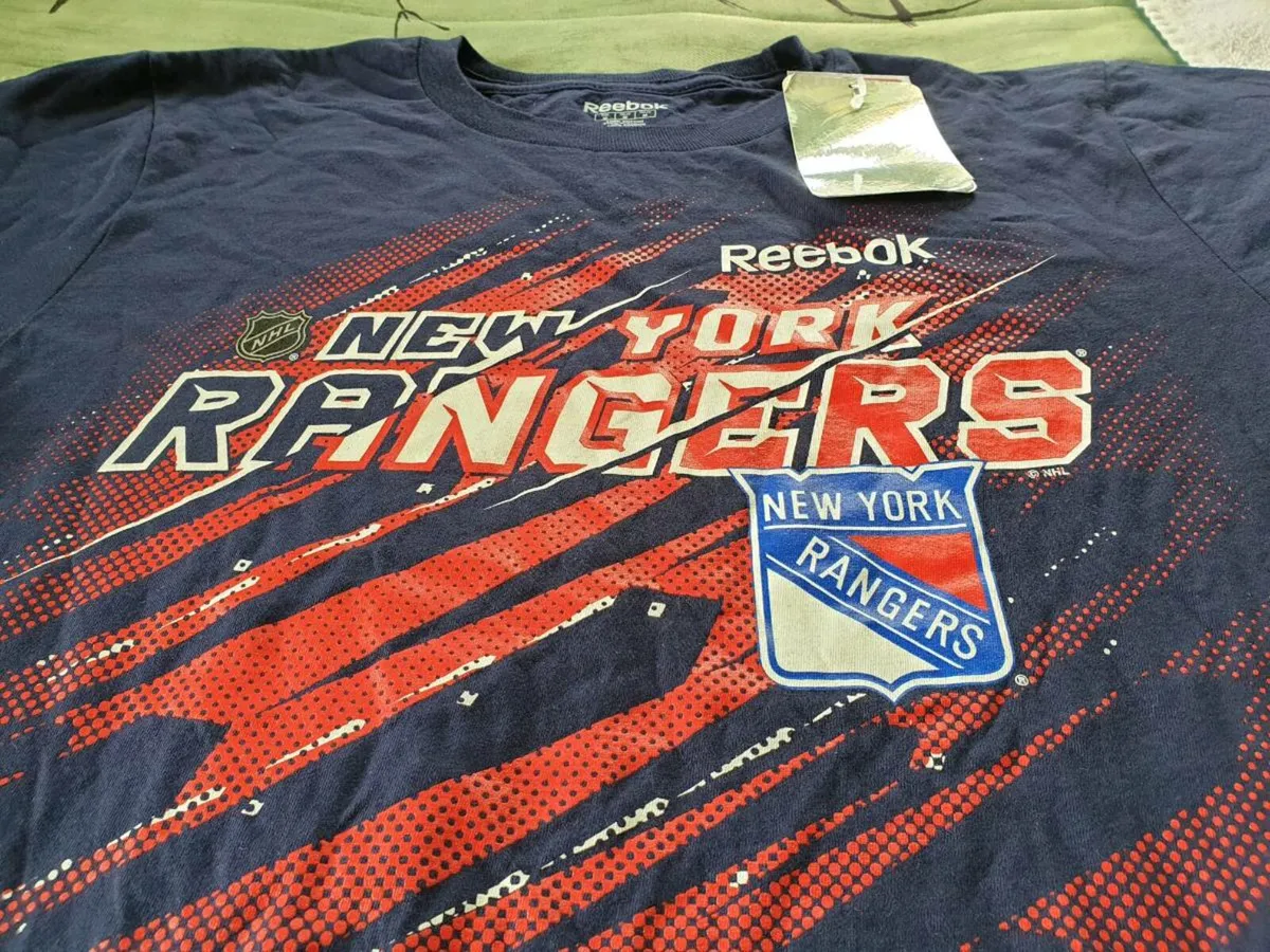 New York Rangers NHL Navy T-Shirt Medium Adult - Image 3