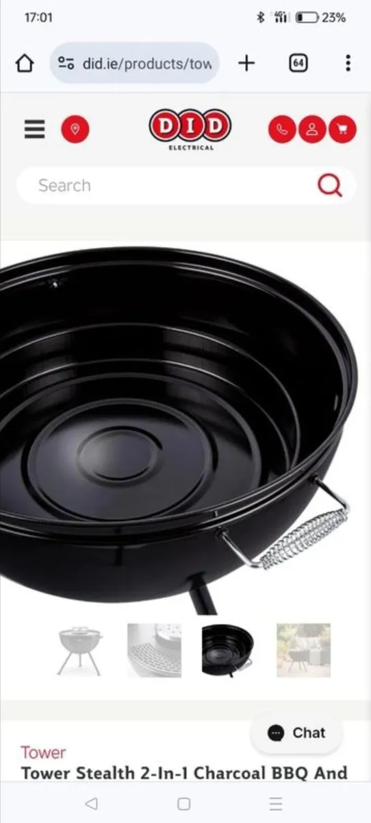 Tower Stealth 2-In-1 Charcoal BBQ And Fire Pit - Image 3