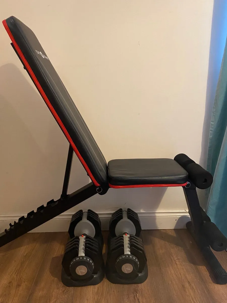 Bench + Adjustable Dumbbells - Image 2