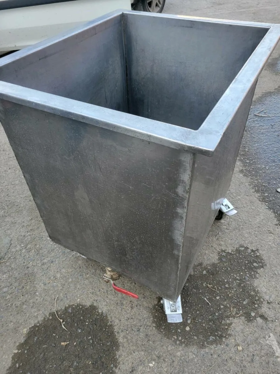 Mobile Chip Bin (Bath) Stainless Steel - Image 3