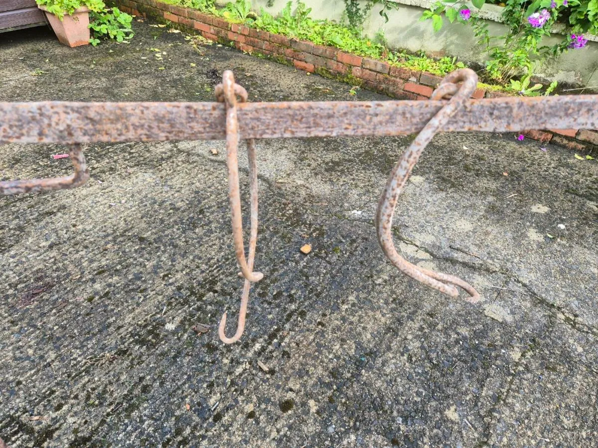 Antique fire crane and pot hooks - Image 4