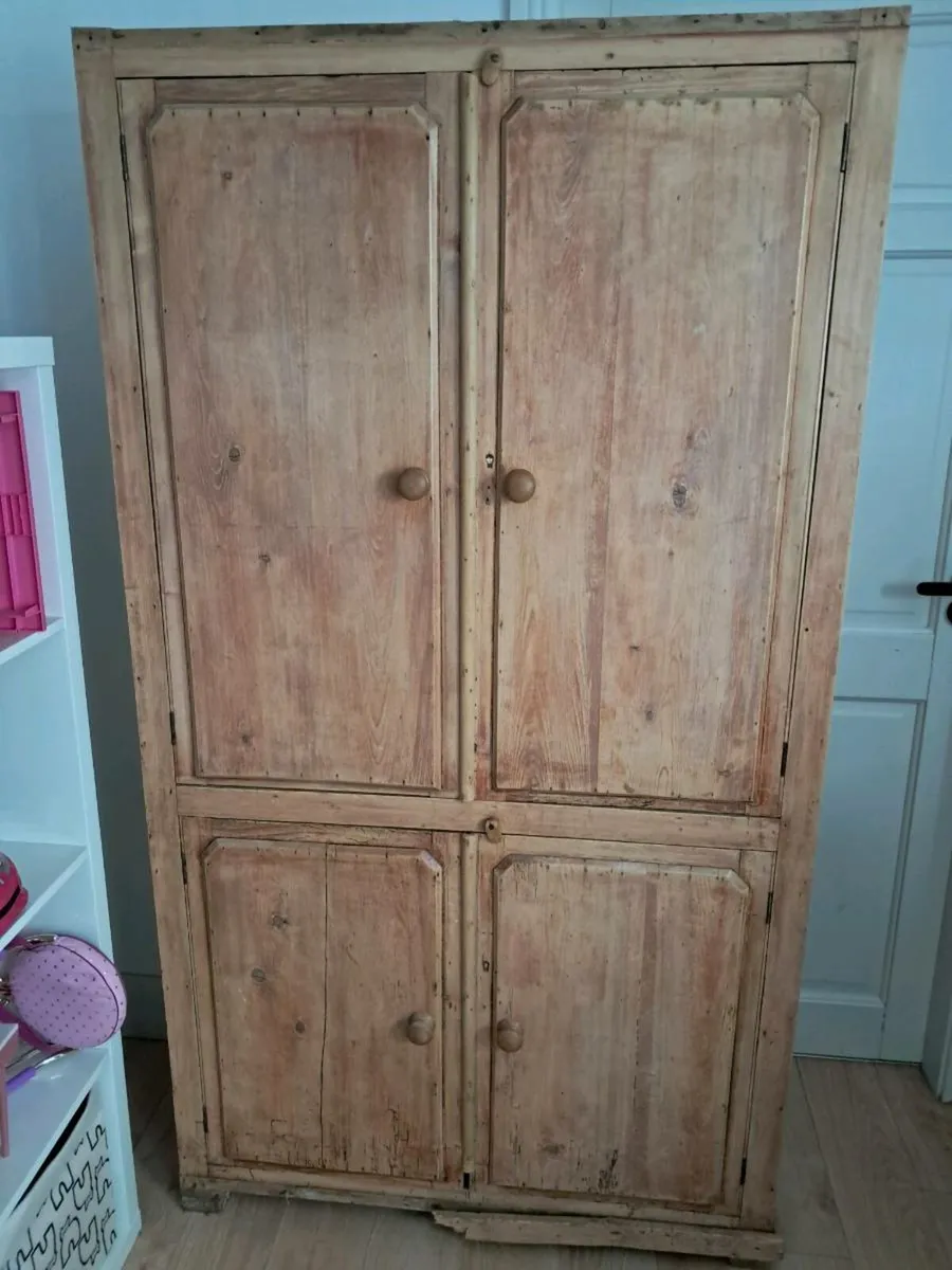 Tall cabinet converted to desk - Image 3