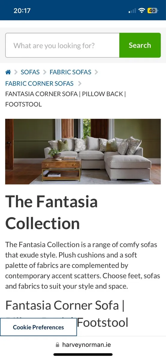 Fantasia almost new sofa set - Image 1