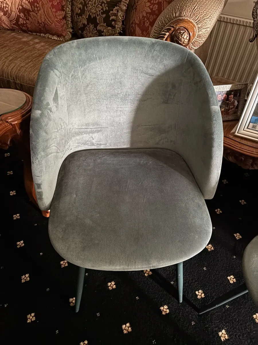 Excellent condition chairs x2 suede - Image 3