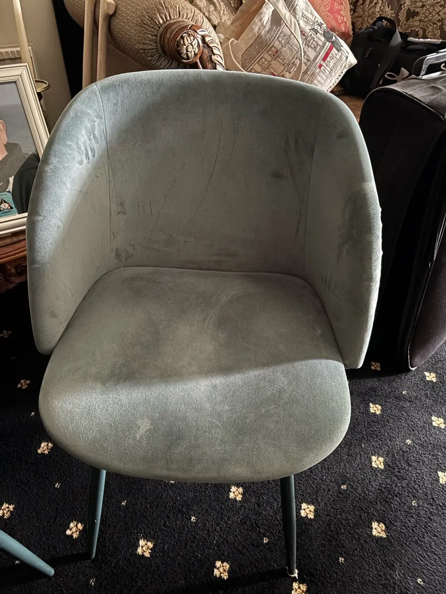 Excellent condition chairs x2 suede - Image 4