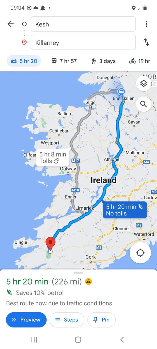 LORRY HAULAGE ENNISKILLEN TO KILLARNEY