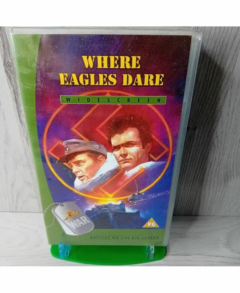 WHERE EAGLES DARE WIDESCREEN VHS TAPE