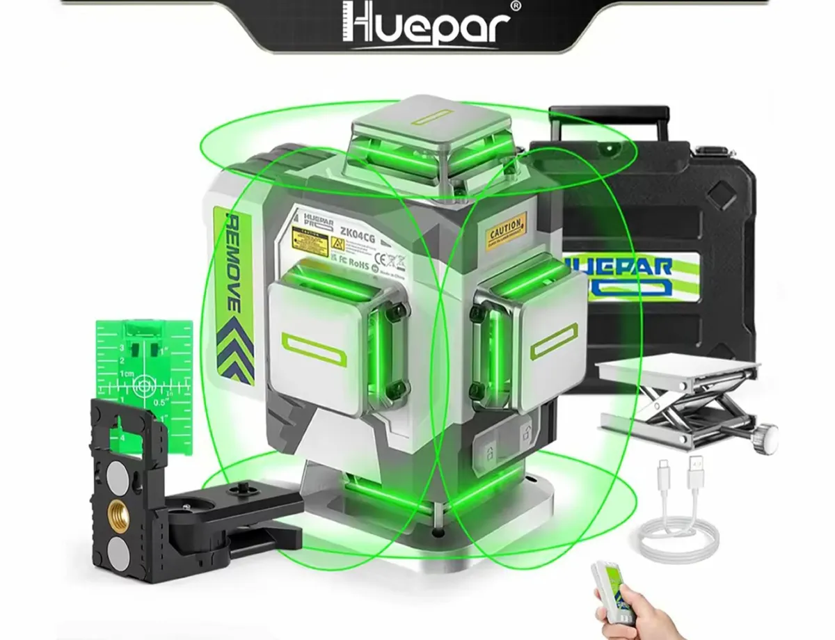 Trade rated PRO-series Huepar Laser Level self-lev - Image 1