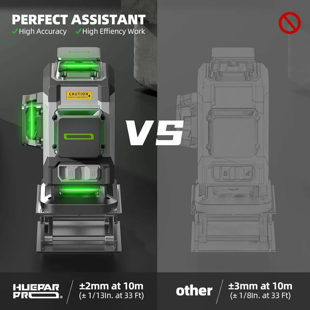 Trade rated PRO-series Huepar Laser Level self-lev - Image 4