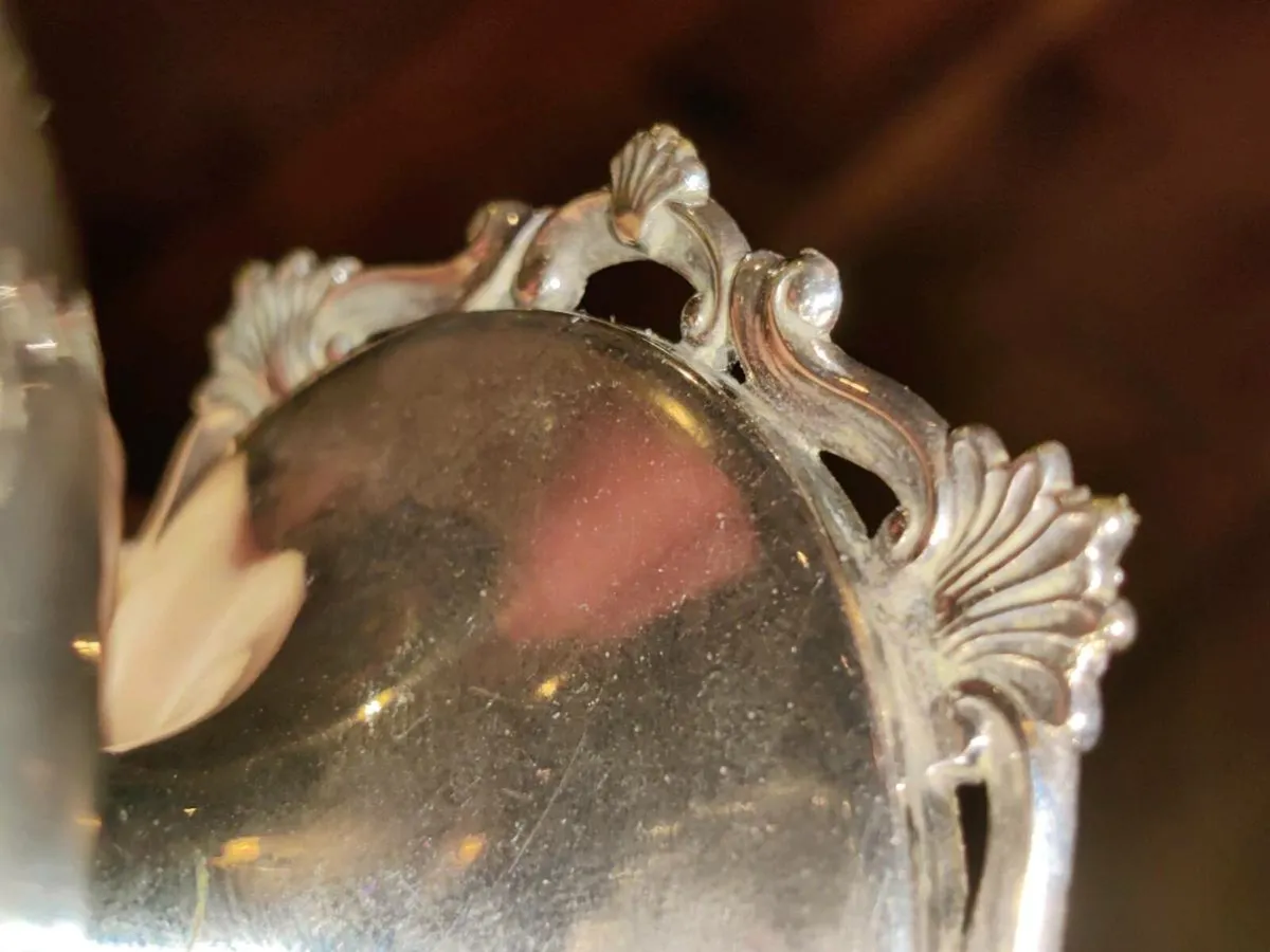 RARE HEAVY ROUND CHALICE, 895 Silver 5"Tall Cup ! - Image 3