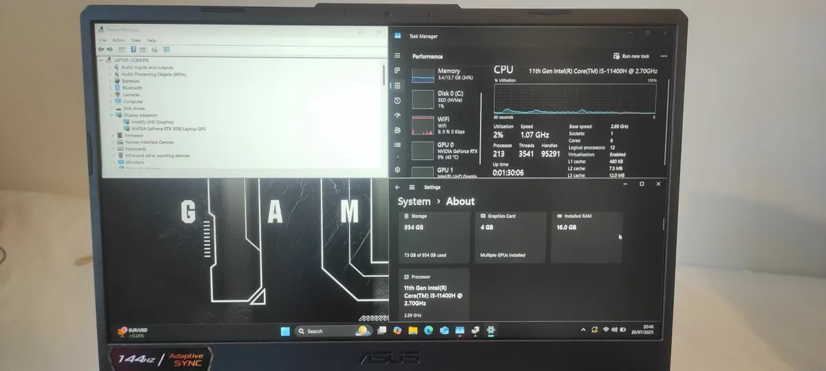 ASUS TUF Gaming F15 FX506HCB - 3050 / 144Hz / 1TB - Image 4