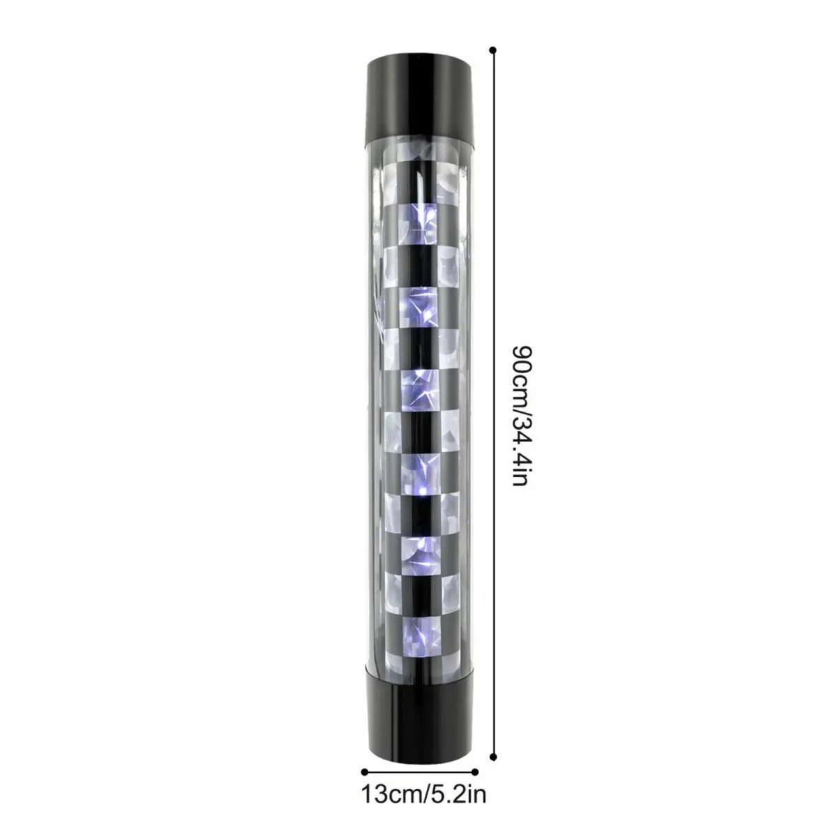 34.4" BARBER SHOP LED CHECKED STYLE POLE LIGHT
