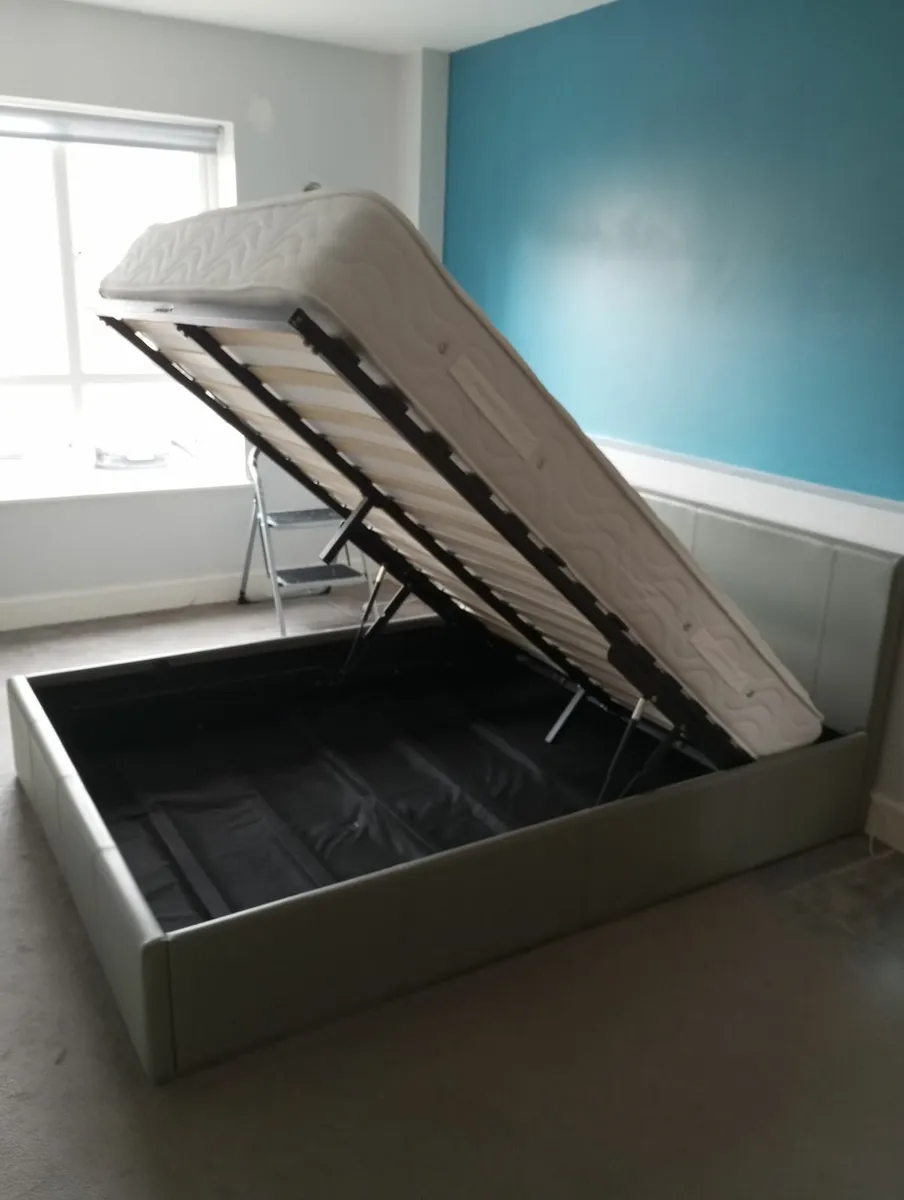 double bed with a chest without a mattress - Image 3