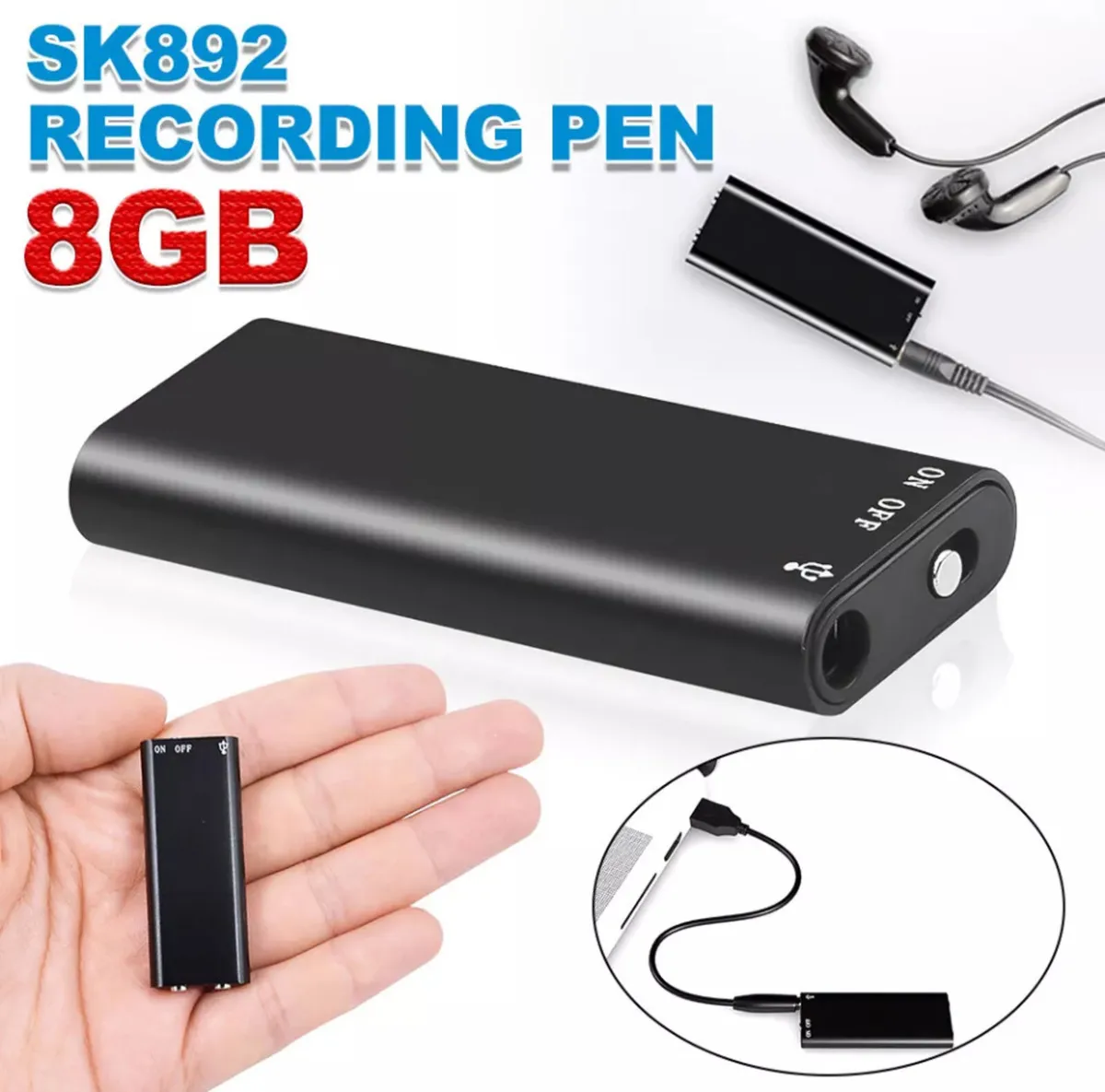 8gb 96 Hour Digital Voice Recorder NEW - Image 2