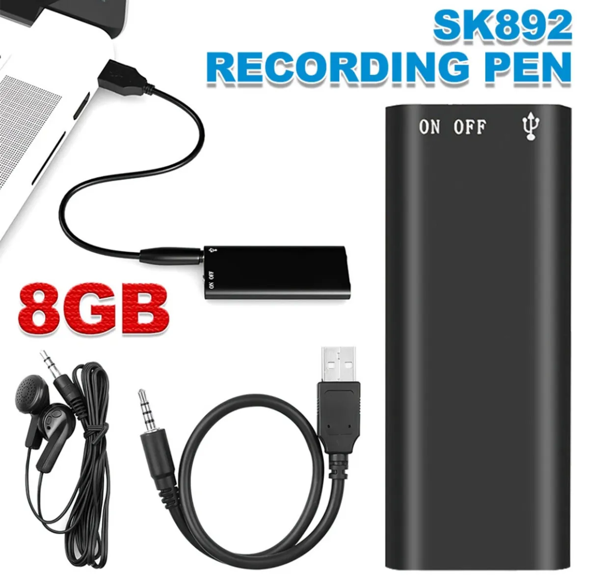 8gb 96 Hour Digital Voice Recorder NEW - Image 3