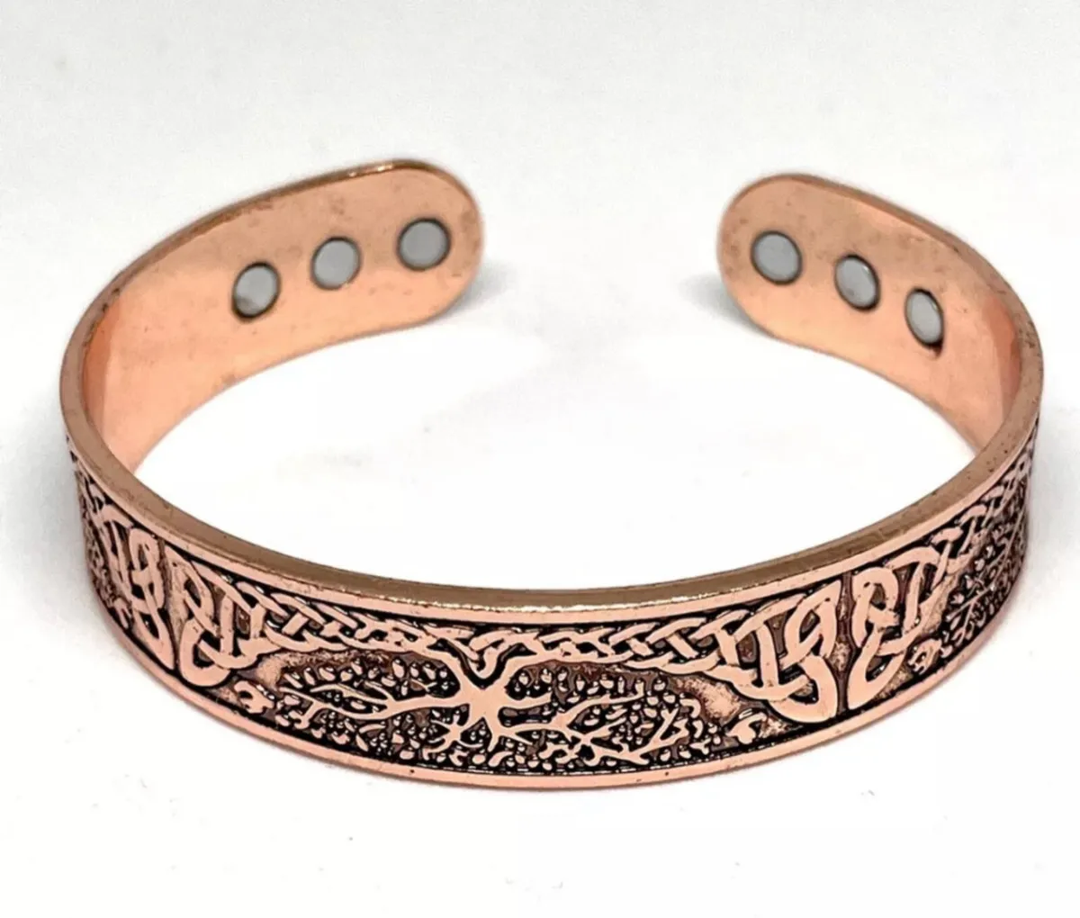 Tree of Life Copper Magnetic Bangle Pain Relief - Image 1