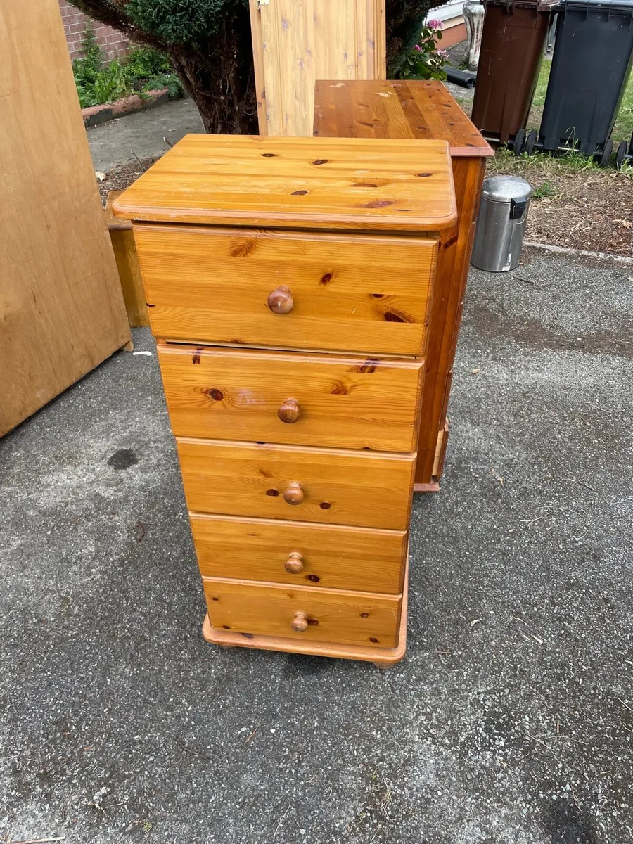 Pine tall boy chest / locker unit - Image 2