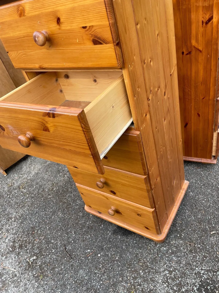Pine tall boy chest / locker unit - Image 4